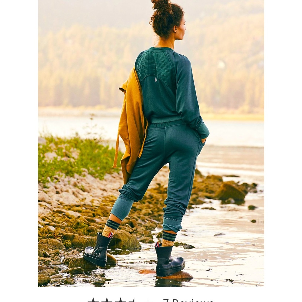 Free people warm up set. Teal green